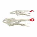 Milwaukee Tool 2-Pc Locking Pliers Set 6 in. Long Nose & 10 in. Curved Jaw ML48-22-3602